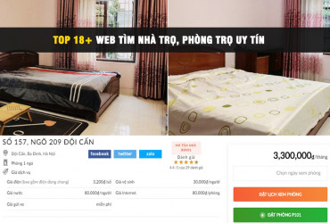 Top 18+ Web tìm nhà trọ, phòng trọ uy tín nhất tại Hà Nội
