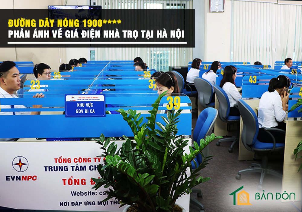 Đường dây nóng 1900**** phản ánh về giá điện nhà trọ tại Hà Nội